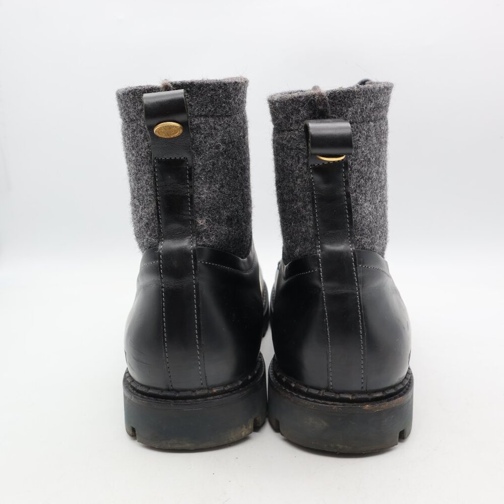 Birkenstock Timmins Men's Size EU 45 US 12 High Black Leather Boots Boiled Wool - Picture 5 of 13